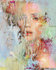 Through a colored veil - 112 x 140 cm - Fotokunstwerk vrouw _8