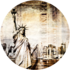 New York Liberty - Fotokunst stad - Rond 100 cm - NU IN SALE _8