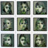 Green Lines in Life - 66 x 66 cm - Epoxy schilderij portretten_8