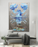 Blue Lobster - 100 x 150 cm- Schilderij kreeft_8