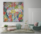 Fleuri et Coloré 200 x 200 cm Tweeluik bloemen schilderij_8