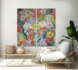 Fleuri et Coloré 200 x 200 cm Tweeluik bloemen schilderij_8