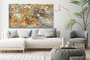 Wild flower field Orange - 180 x 100 cm- Schilderij bloemen_8