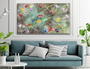 Flower shake - 180 x 100 cm- Schilderij bloemen_8