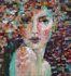 Face in the crowd - 140 x 150 cm- Schilderij vrouw_8