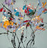 Flowers tweeluik - 160 x 80 cm - Schilderij abstract _8