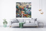 Lilly's garden- 160 x 160 cm - Schilderij bloemen_8